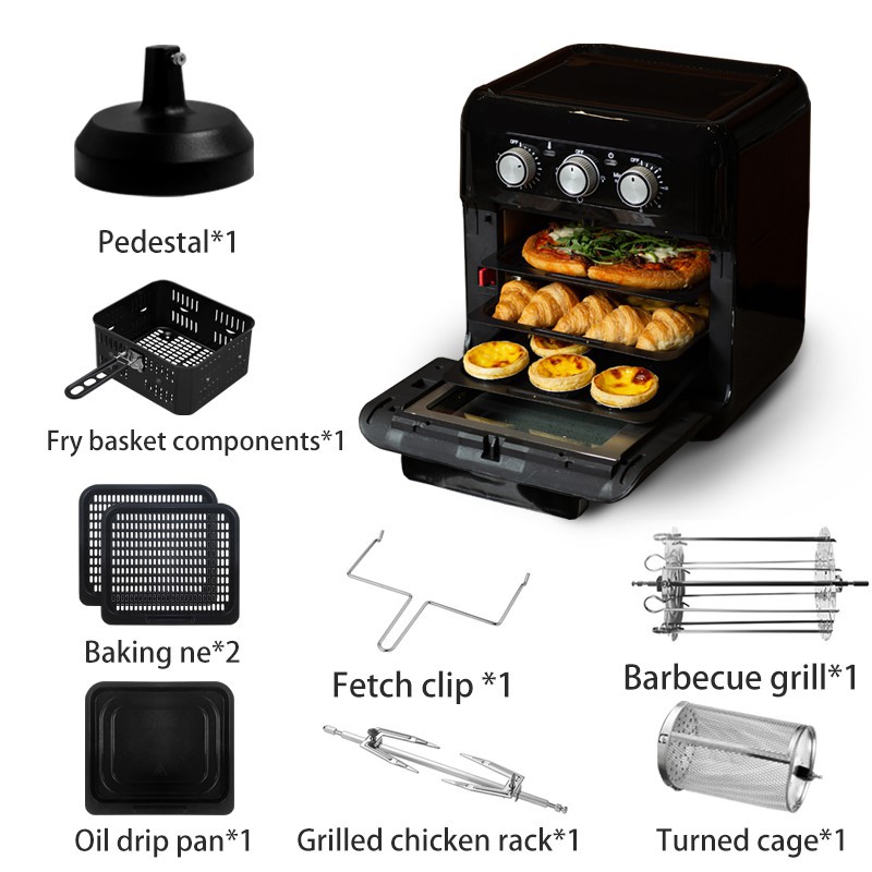 Xiaomi Onemoon M1 Air Fryer Black 10L Large HighCapacity Cooker NonStick Cookware Electric Oven
