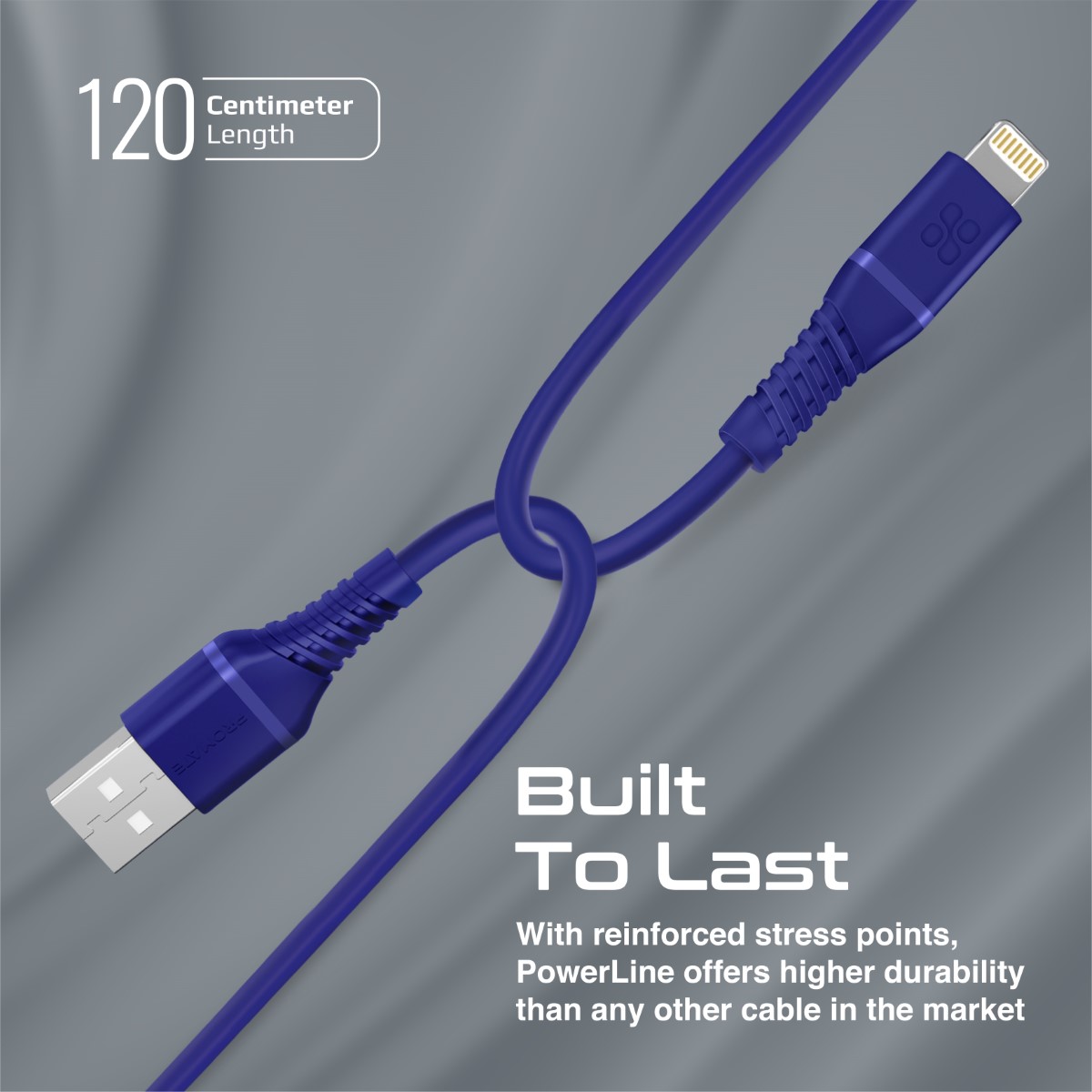Promate USB-A to Lightning Cable, High Tensile 2.4A Super-Fast USB-A to Lightning Charger with 480 Mbps Data Sync and 120 cm Anti-Tangle Silicone Cord for iPhone 13, iPad, AirPods Pro, PowerLine-Ai120 Blue