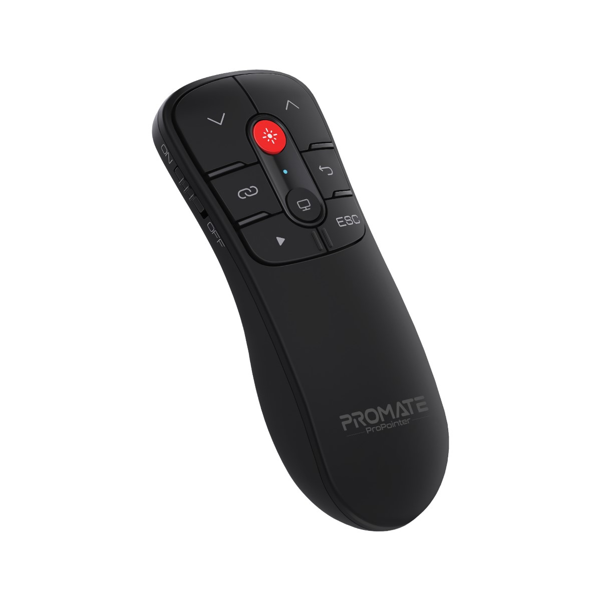 Promate Wireless Presenter with Red Laser Pointer, 2.4GHz RF, Dual USB-C?/ USB Dongles and Functional Buttons, ProPointer