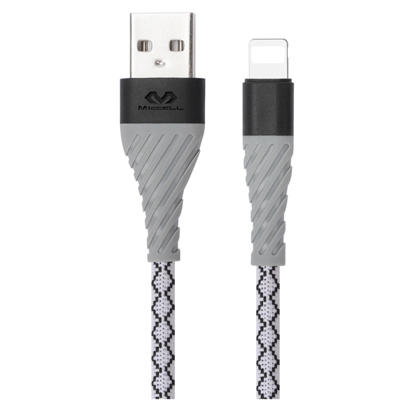Miccell 2.4A TPE USB TO Lightning Cable 1.2M Grey VQ-D114-IP