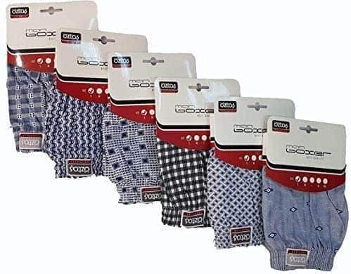 Men Cotton Multicolor Boxer - Made in Turkey - 100% Cotton - Set of 6 Pieces