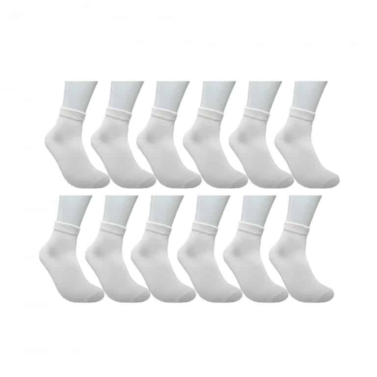 EveryOne White Kids School Athletic Cushioned 12 Pair Socks For Boys ...