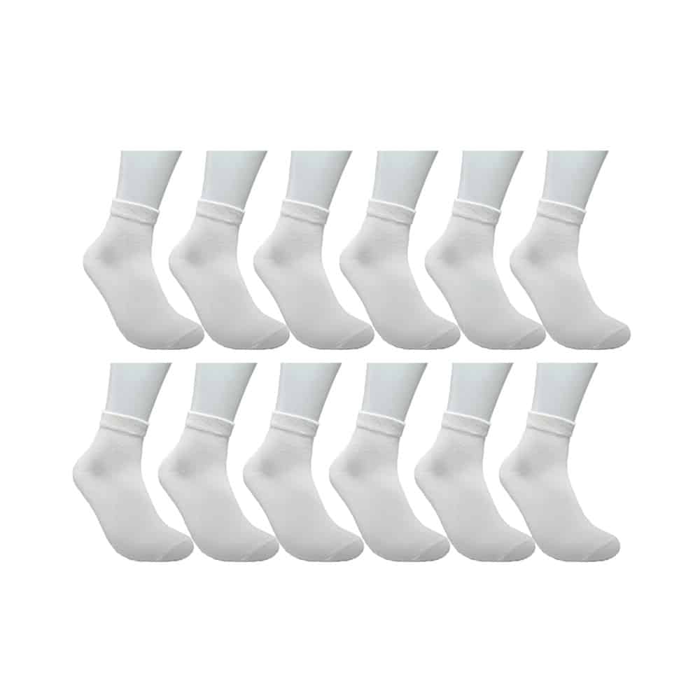 EveryOne White Kids School Athletic Cushioned 12 Pair Socks For Boys ...