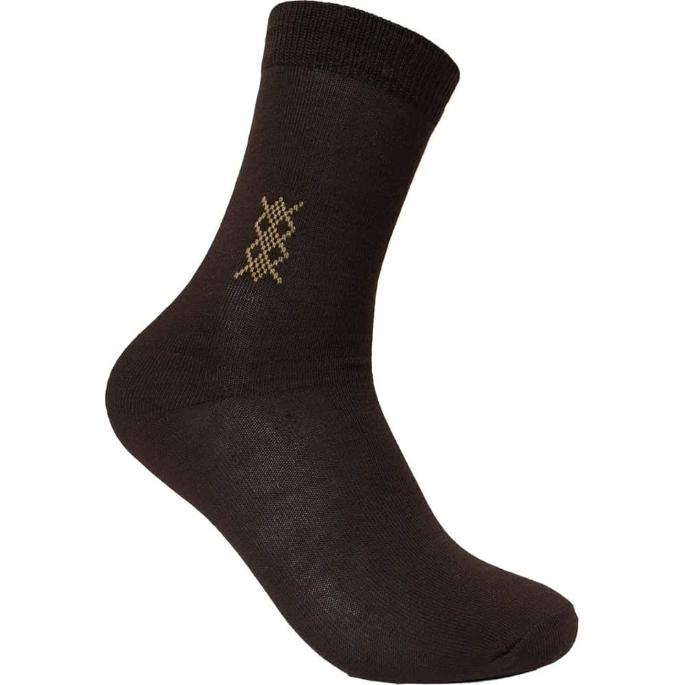 VIP Gold Mens Dress Socks 6 Pairs Classic Cotton Dress Socks for Men - Crew Patterned Socks