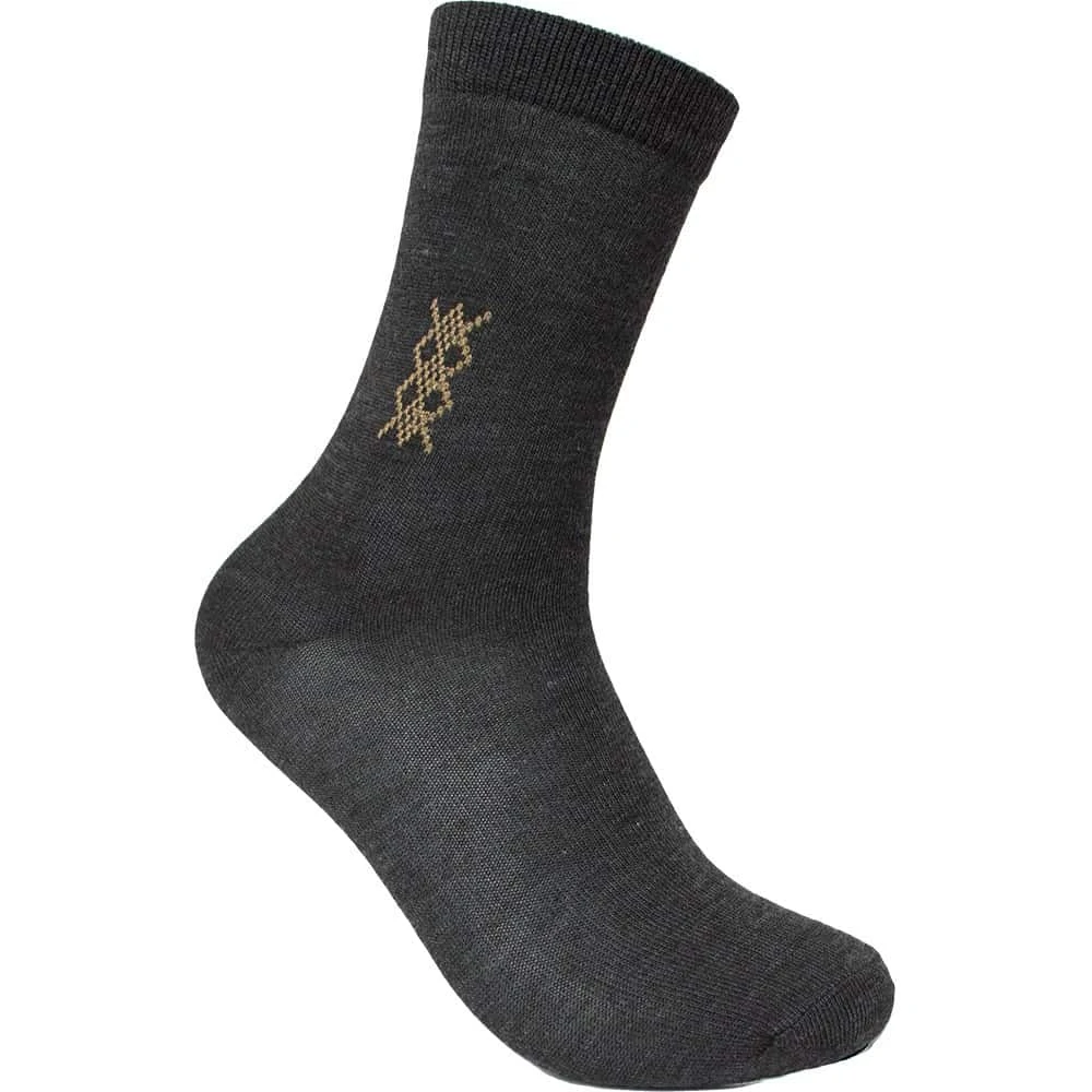 VIP Gold Mens Dress Socks 6 Pairs Classic Cotton Dress Socks for Men - Crew Patterned Socks
