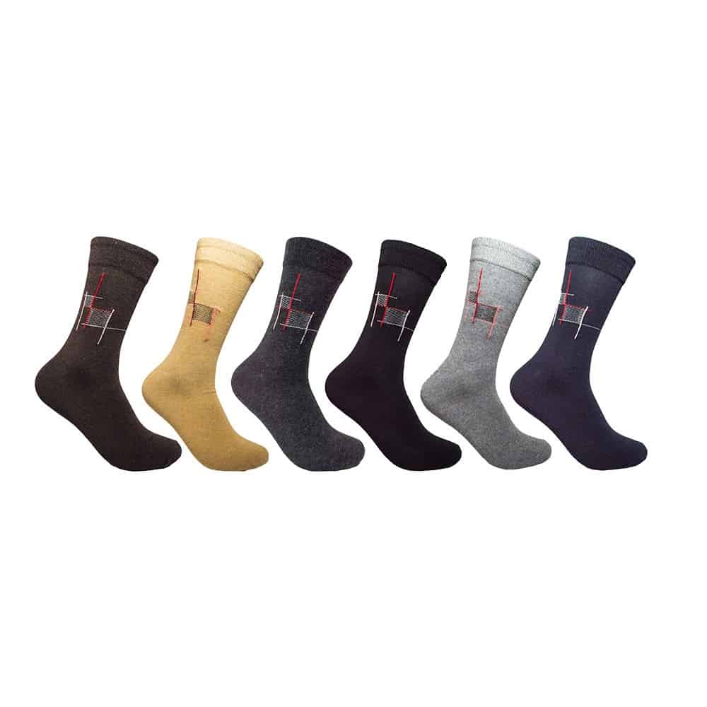 Mens Cotton 12 Pairs Crew Socks Solid Ribbed Multicolor