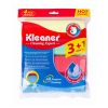 Kleaner Blue, Red, Green, and Yellow Microfiber Cleaning Cloth - Pack of 4 - 38 x 40 Cm