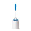 Toilet Scrubber Brush and Holder Under Rim Lip Brush with Storage Caddy Set, Toilet Scrub Brush Bowl Wand Cleaner Scrubbing Wand, Bathroom Cleaning Commode Brush