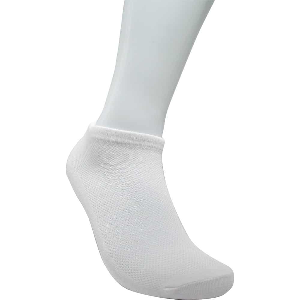 Fabrik Unisex 12 Pairs White School No Show Ankle Socks For Girls and Boys