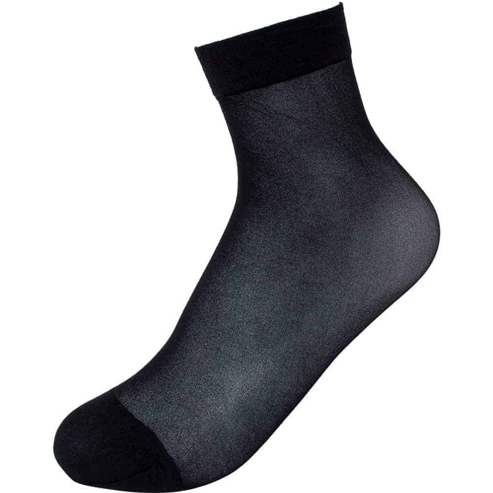 Women's Black Sheer Ankle Socks 12 Pairs
