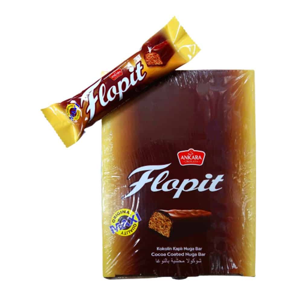 FLOPIT - Cocoa Coated Nuga Bar, 33 Gr (Pack of 24)