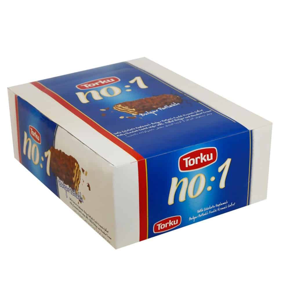 No.1 Bulgur - Milky Chocolate Coated Wafer With Puffed Bulgur And Hazelnut Cream, 35 Gr (Pack of 24)