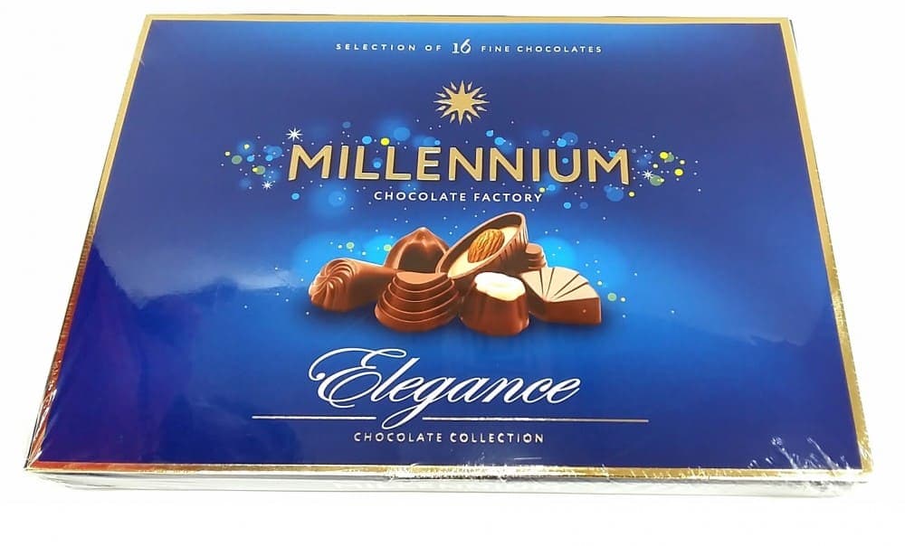 Millennium Elegance Chocolate Collection - Selection of 16 Fine Chocolates in GiftPack, 143 Gr