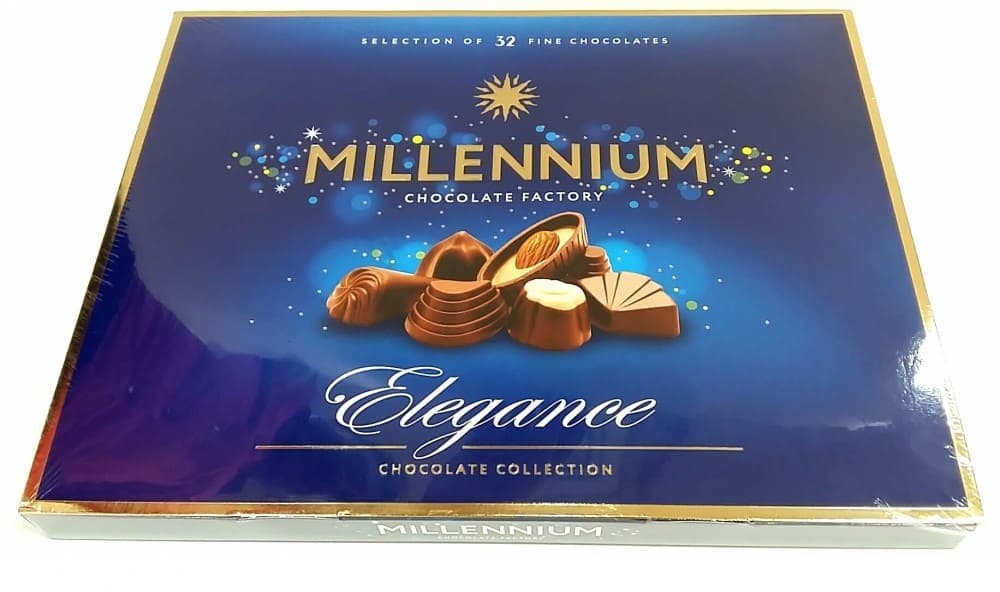 Millennium Elegance Chocolate Collection - Selection of 32 Fine Chocolates in GiftPack, 285 Gr