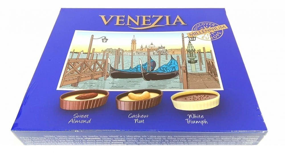 Millennium Discover Europe Venezia - Assortments of Sweet Almond, Cashew Nut, White Triumph in GiftPack, 125 Gr