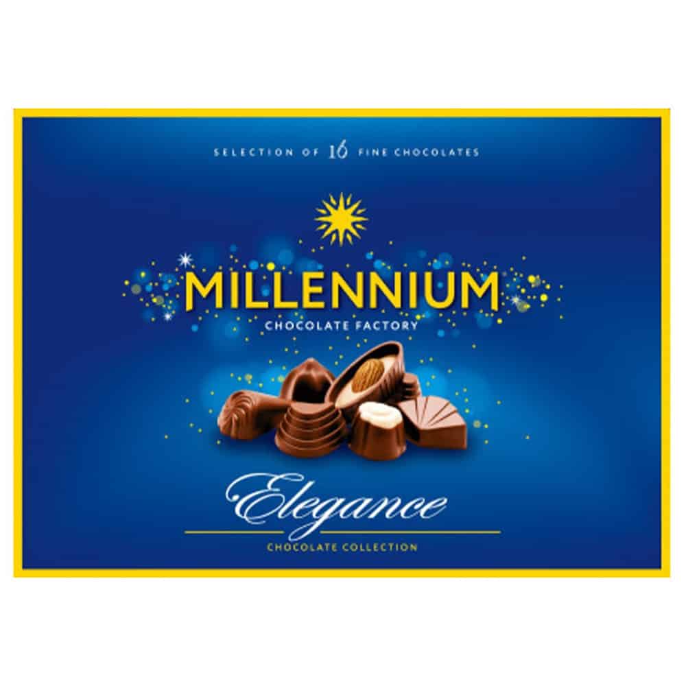Millennium Elegance Chocolate Collection - Selection of 16 Fine Chocolates in GiftPack, 143 Gr