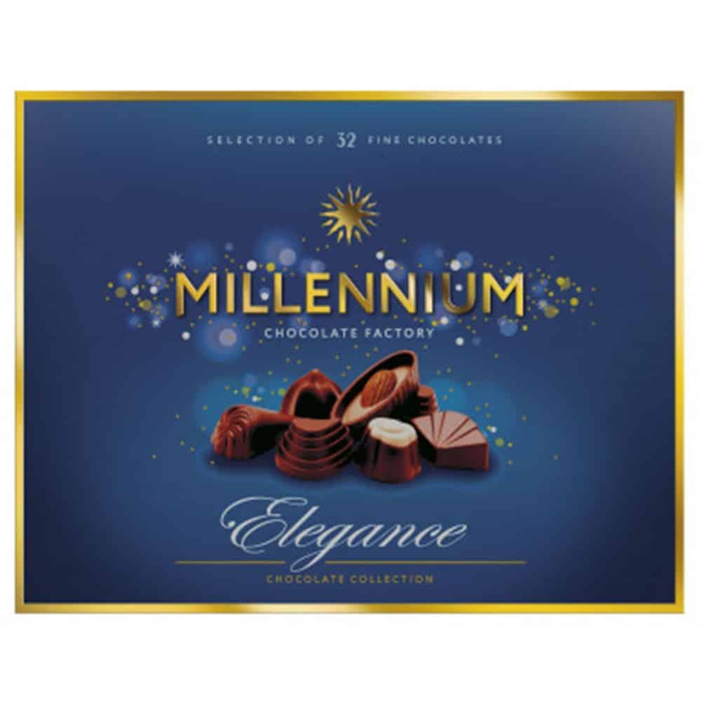 Millennium Elegance Chocolate Collection - Selection of 32 Fine Chocolates in GiftPack, 285 Gr