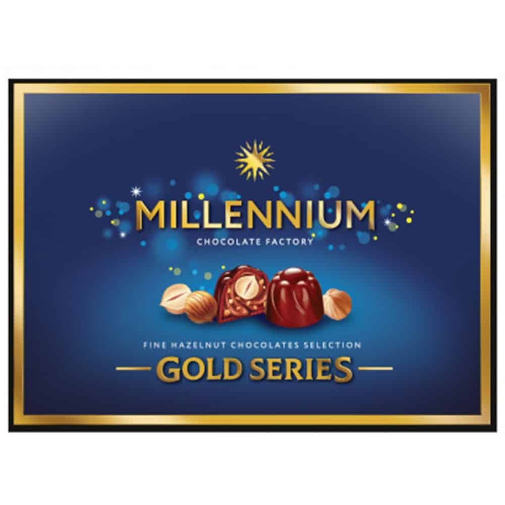Millennium Gold Series - Fine Hazelnut Chocolates Selection in GiftPack, 205 Gr