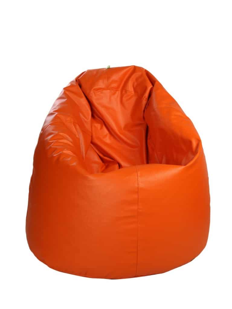 LuxeDecora PVC LEATHER BEAN BAG ORANGE Buy Online at Best Price in