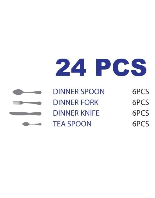 Arshia 24PCS Stand DN Cutlery Set