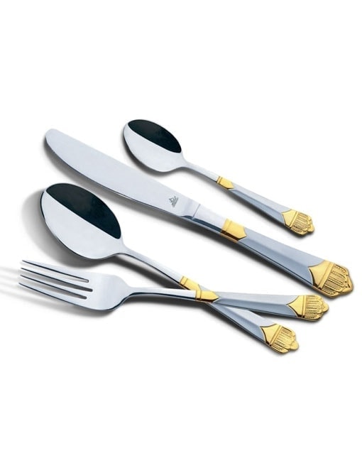 Arshia TM786GS 86PCS Double Side Golden Cutlery Set