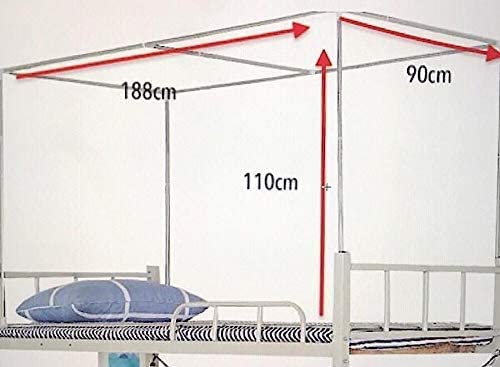 DEALS FOR LESS - Bed Curtain, For Dormitory, Upper Deck Single Bed, Privacy Bed Tent With Metal Frame And Mosquito Net, Butterfly Design