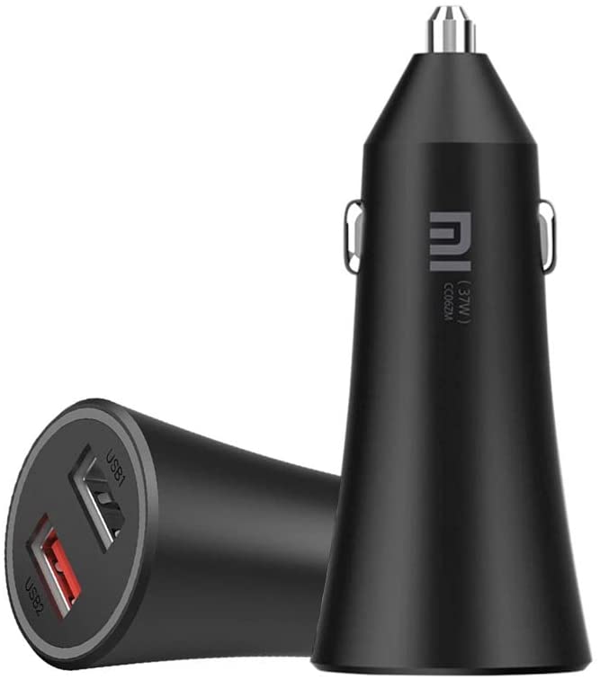 Xiaomi Mi 37W Dual USB-A Port Car Charger Single Port 27W MAX Fast Flash Charging, Multiple Protections, LED Power Indicator - for Smartphones/Tablets/Game Machine/Cameras - Black