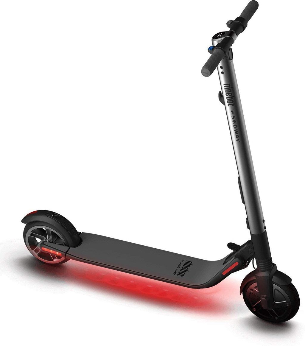 Ninebot by Segway ES2 Kick Scooter | 8-Inch Front and 7.5-Inch Back Tires, Up to 15.5 Mile Range, 15.5mph Top Speed, Cruise Control, Dark Grey / Black
