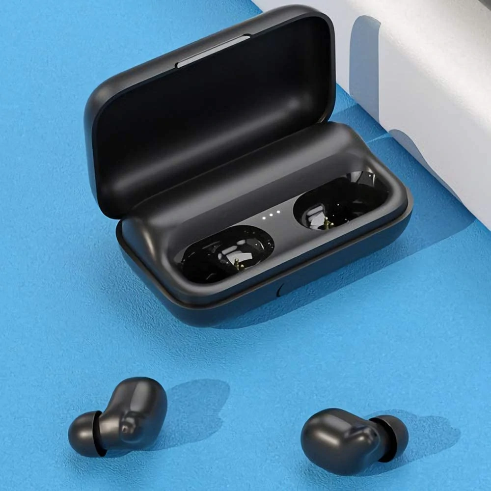 Haylou T15 TWS True Wireless Earphones HiFi Stereo Mini Binaural Earbuds In-ear BT 5.0 Touch Control Headset with Mic and 2200mAh Charging Dock 60 Hours Music Companion
