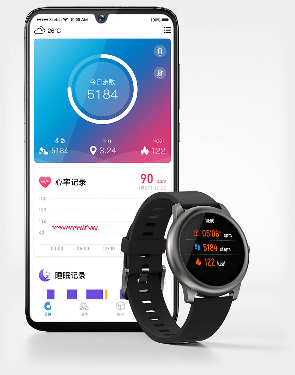 Xiaomi Youpin Haylou Solar LS05 Smartwatch Heart Rate Sleep Monitor IP68 Waterproof For 30 Days Standby Global Version Original
