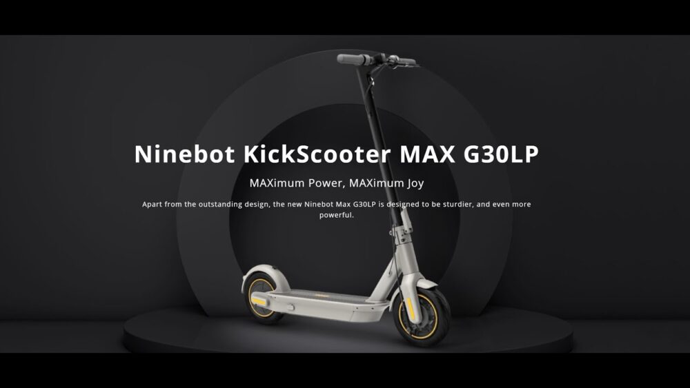 Ninebot by Segway Max G30LP Electric Scooter Smart Hoverboard 10inch Wheel Foldable KickScooter G30LP 30KM/h