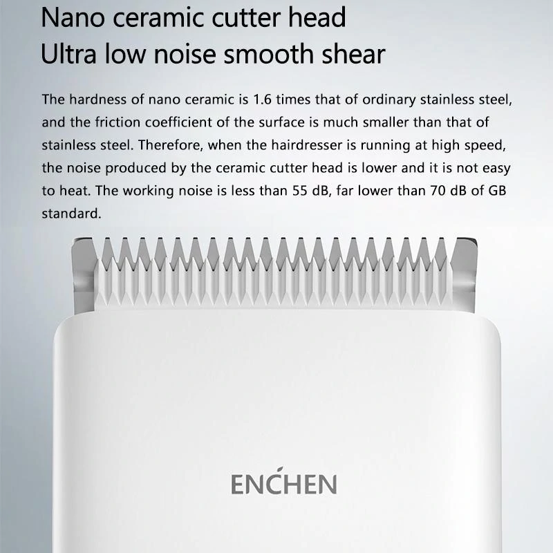Xiaomi Youpin ENCHEN Boost Hair Clipper USB Rechargeable Two Speed Ceramic Cutter Hair Hair Trimmer Children Hair Clipper