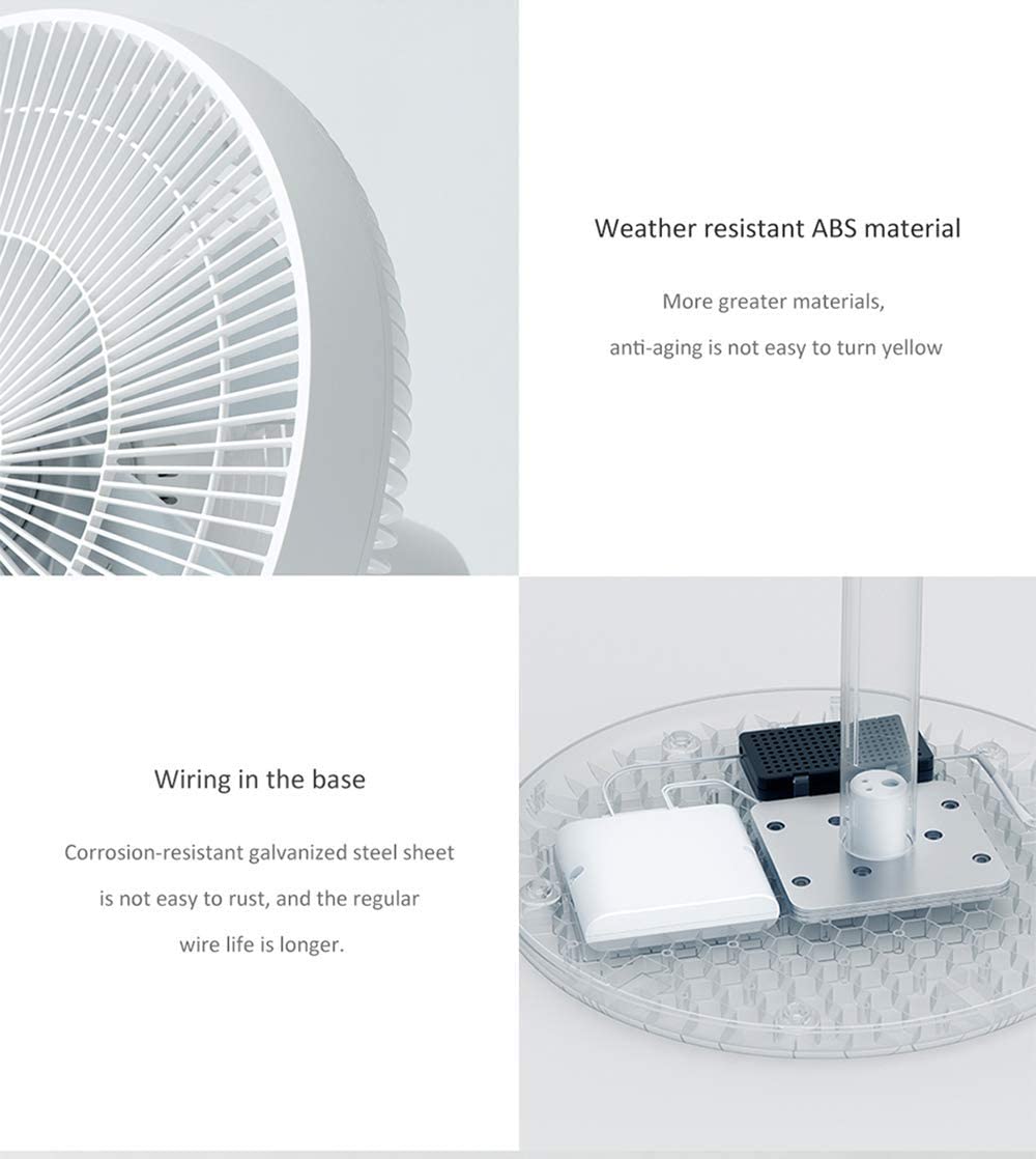 Xiaomi Mi Smartmi Natural Wind Floor Fan 2S, with MIJIA APP Control DC Frequency Fan 20W built-in battery 2800mAh,100 Stepless Speed Control - Global Version