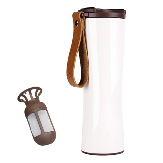 Hot Youpin KKF Coffee Cup Vacuum Thermos Portable 304 Stainless Steel OLED Touch Screen Water Bottle With Coffee Brewer