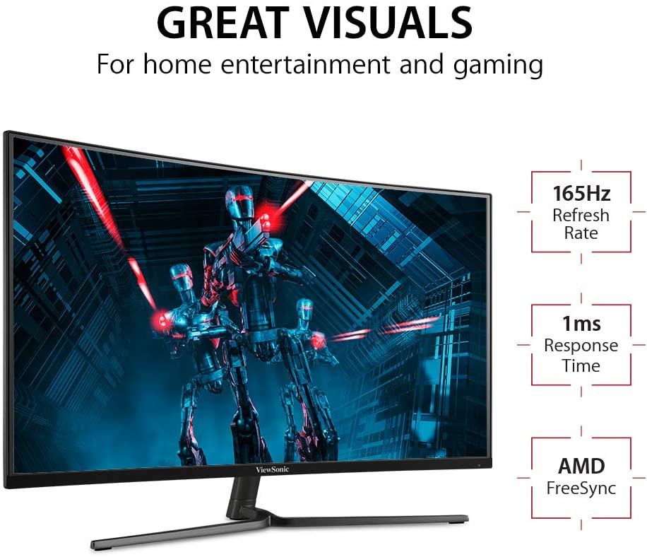 ViewSonic Gaming Monitor With FreeSync Eye Care HDMI And DP VX3258-PC-MHD