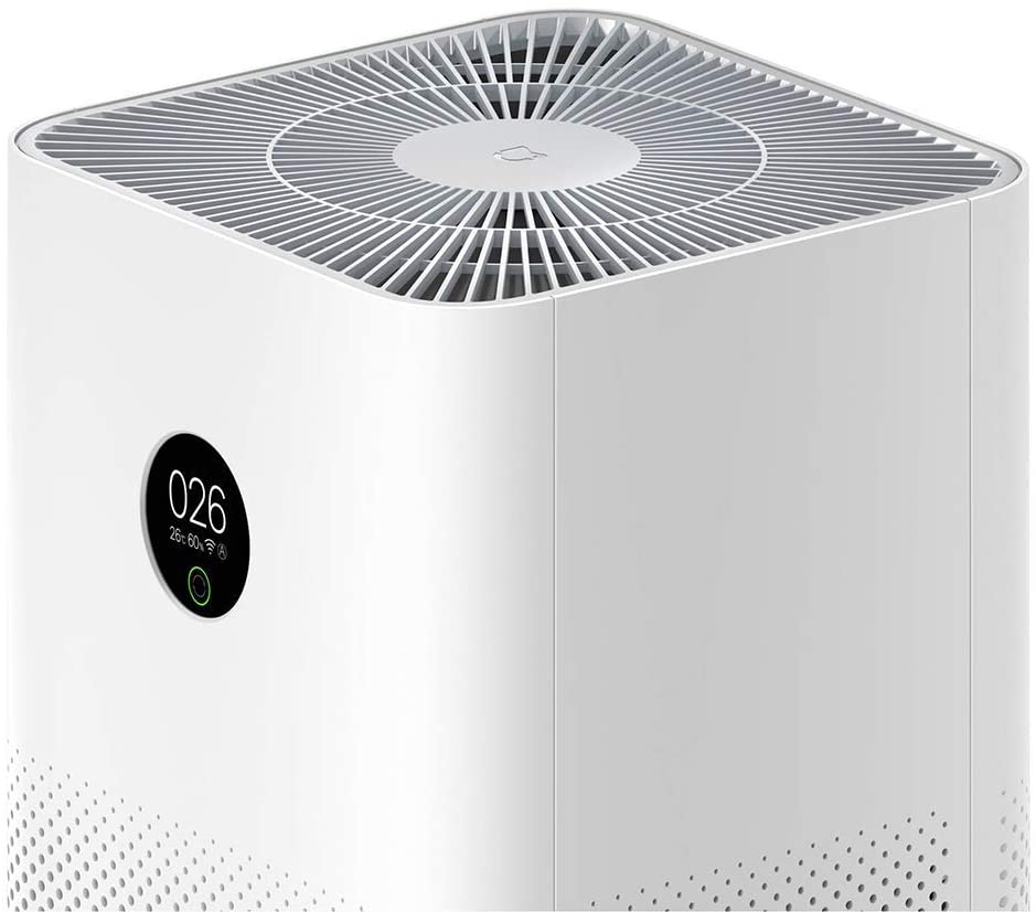 Xiaomi Mi Air Purifier 3H APP Control Light Sensor Multifunction Smart Air Cleaner Global Version, True HEPA Filter, 380 m³/h PM CADR, OLED Touch Screen Display - Mi Home App Works With Alexa - White