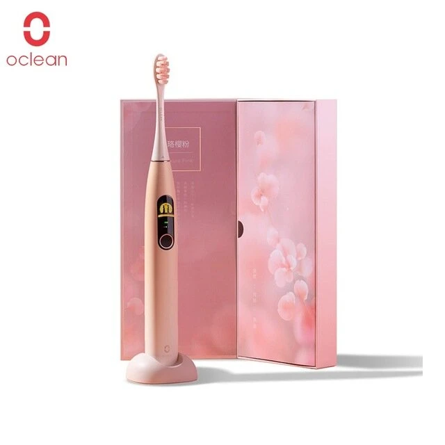 Oclean X PRO Sonic Electric Toothbrush 32 Levels IPX7 Waterproof Touchscreen Rechargeable Tooth Cleaner Support App for IOS & Android - Pink