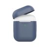 Promate Apple AirPods Case, Ultra-Lightweight Protective 360 Degree Silicone Cover with Scratch-Resistance and Wireless Charging Compatible for Apple AirPods and AirPods 2, AirCase Navy Blue