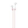 Promate AirPods Strap, Lightweight Sporty Silicone AirPods Magnetic Neckband Strap with Anti-Lost Secure Holder, Tangle-Free Cord and Sweat-Resistant for Apple AirPods and AirPods 2, AirStrap Pink