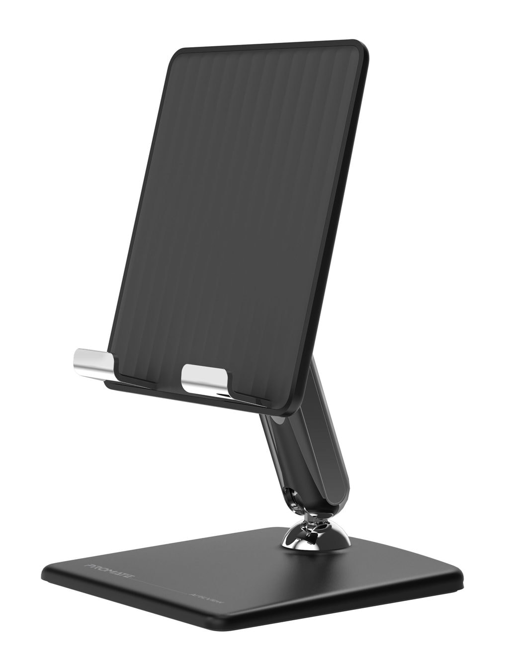 Promate Tablet Stand, Universal Multi-Angle Desk Tablet/Phone Holder with Anti-Slip Base and Foldable Ergonomic Design for iPad Pro/Mini, Nintendo Switch, iPhone 12 Pro, Galaxy 21, Kindle, ArticView Black
