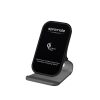 Promate Wireless Charger, Qi-Certified Dual Coil Aluminium 10W Wireless Charger Stand with Qualcomm QC 3.0 Wall Adapter and USB Type-C Sync Charge Cable for All Qi Enabled Devices, AuraDock-5 Grey-UK