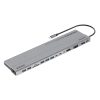 Promate USB-C Hub, Universal 15 in 1 Type-C Docking Station with 87W Power Delivery, 5 USB Ports, USB-C Data Ports, 4K HDMI, Aux, Ethernet Port, TF/SD Card Slot, Display Port, 1080 VGA Port for MacBook Pro, Surface Pro, MacBook Air, BaseLink-Pro Grey