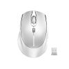 Promate Wireless Mouse, Ergonomic Lightweight 2.4Ghz Wireless Optical Mouse with USB Nano Receiver, 15m Working Ranger, Auto Sleep and Precision Scrolling for PC, Laptop, Tablet, Mac, Clix-5 White