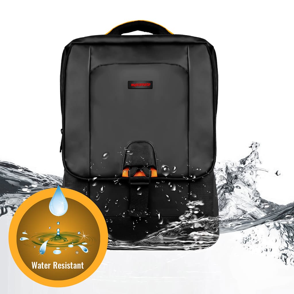 Promate Multi-Function Backpack with Water-Resistant Superior Quality For up to 15.4-Inch Laptops, Commute-BP.Black