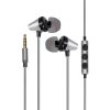 Promate Earphones, Universal Wired Stereo Bass Earbuds with Built-In Mic, Volume Control, HD Sound, Tangle-Free Cord and Noise Isolating Headphones for Smartphones, Tablets, MP3 Player, Clavier Grey