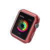 Promate Aluminum Apple Watch Bumper, Innovative Magnetic Absorption Aluminum Case with Scratch Resistance and All-Round Shock Proof Protector for Apple Watch Series 4, Magnex-44 Red