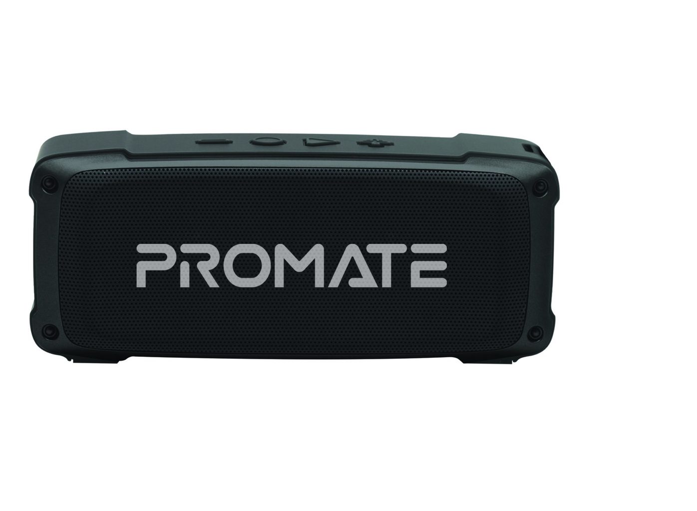 Promate Bluetooth Speaker, Premium 6W HD Rugged Wireless Speaker with 4H Playtime, Built-in Mic, FM Radio, 3.5mm Aux Port, TF Card Slot and USB Media Port for iPhone 12, iPad Pro, iPod, Android, OutBeat Black