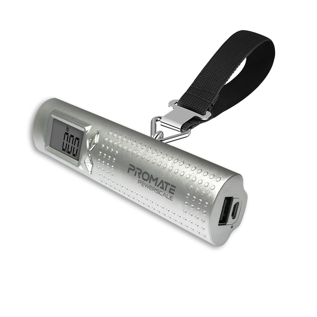 Promate powerScale Multi-Function 3-in-1 Digital Luggage Scale -Silver