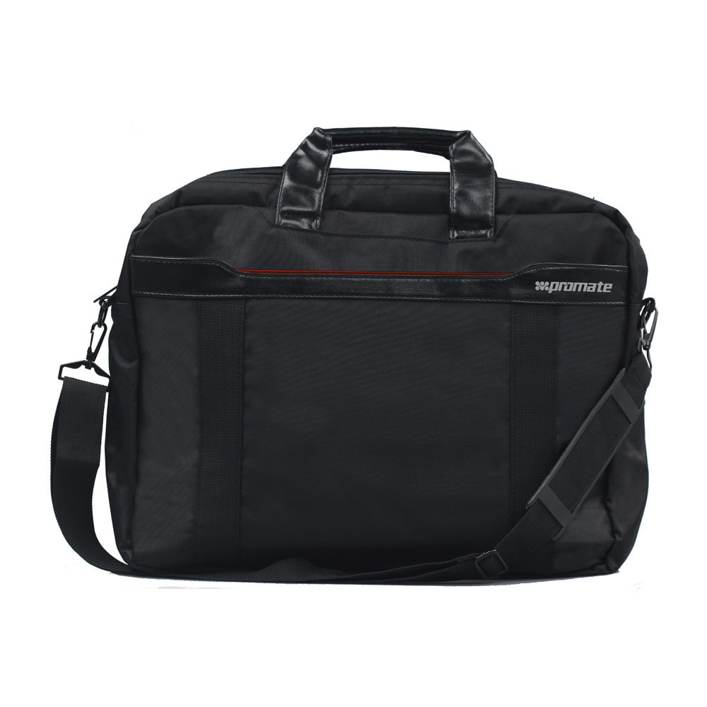 Promate Messenger Bag with Superior Quality Design for 15.6-Inch Laptop, MackBook Pro, Lenovo, HP, Dell, Toshiba, Solo-MB.Black