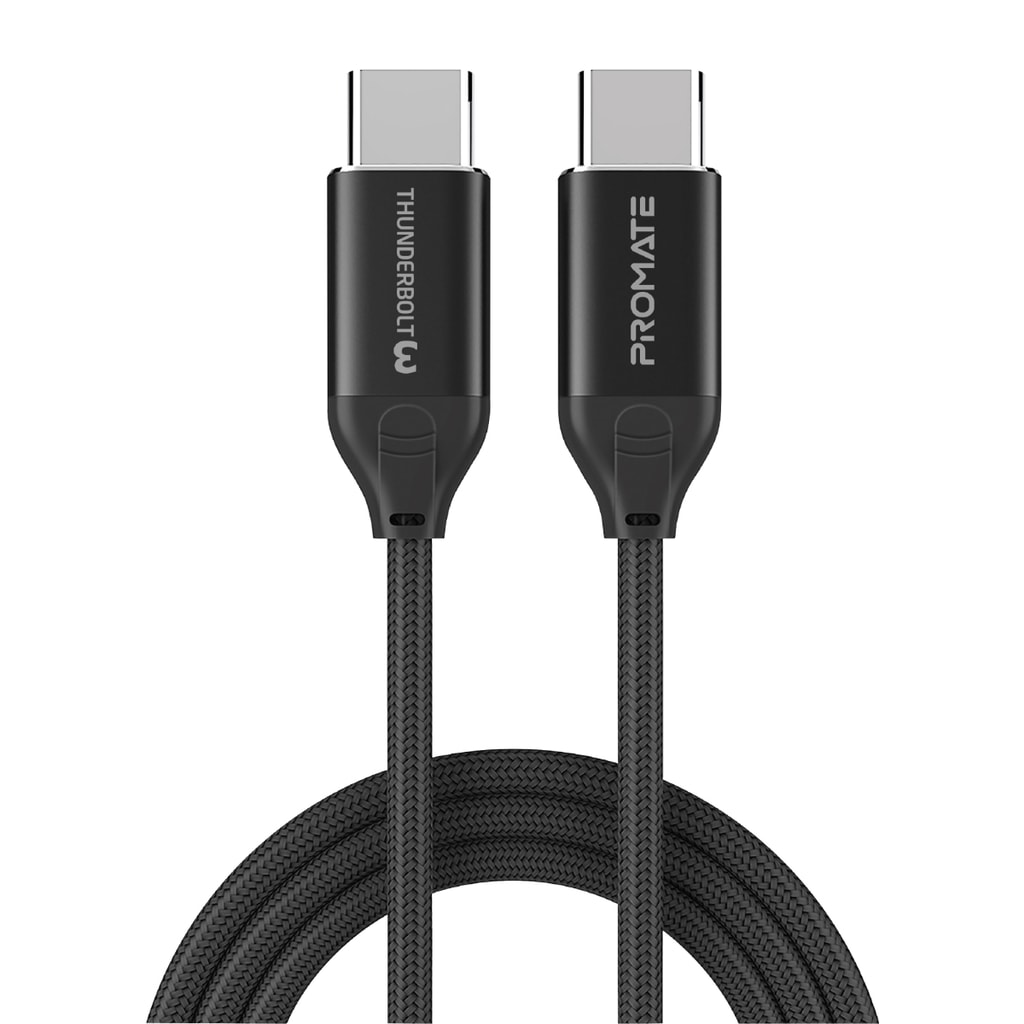 Promate USB-C to USB-C Cable, Ultra-Fast Thunderbolt 3 Type- C Sync and Charge Cable with 100W Power Delivery, 4K Video Support and 20Gbps Data Speed for MacBook Pro, Chromebook Pixel, iPad Pro, iPad Air, ThunderLink-C20+